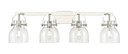 Bathroom Fixtures Four Lights by Innovations ( 405 | 423-4W-PN-G412-6CL Downtown Urban ) 