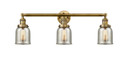Bathroom Fixtures Three Lights by Innovations ( 405 | 205-BB-G58-LED Franklin Restoration ) 