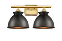 Bathroom Fixtures Two Lights by Innovations ( 405 | 516-2W-SG-M14-BK-LED Ballston ) 