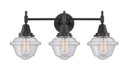 Bathroom Fixtures Three Lights by Innovations ( 405 | 447-3W-BK-G534 Caden ) 