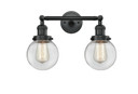 Bathroom Fixtures Two Lights by Innovations ( 405 | 208-BK-G202-6 Franklin Restoration ) 