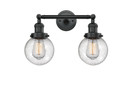 Bathroom Fixtures Two Lights by Innovations ( 405 | 208-BK-G204-6 Franklin Restoration ) 