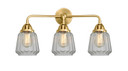 Bathroom Fixtures Three Lights by Innovations ( 405 | 288-3W-SG-G142-LED Nouveau 2 ) 
