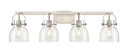 Bathroom Fixtures Four Lights by Innovations ( 405 | 423-4W-SN-G412-6CL Downtown Urban ) 