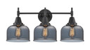 Bathroom Fixtures Three Lights by Innovations ( 405 | 447-3W-BK-G73-LED Caden ) 