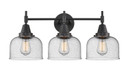 Bathroom Fixtures Three Lights by Innovations ( 405 | 447-3W-BK-G74-LED Caden ) 