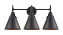 Bathroom Fixtures Three Lights by Innovations ( 405 | 447-3W-BK-M13-BK Caden ) 