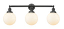 Bathroom Fixtures Three Lights by Innovations ( 405 | 205-BK-G201-8 Franklin Restoration ) 