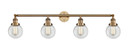 Bathroom Fixtures Four Lights by Innovations ( 405 | 215-BB-G202-6-LED Franklin Restoration ) 