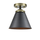 Semi-Flush Mts. Glass Down by Innovations ( 405 | 284-1C-BAB-M13-BK-LED Nouveau ) 