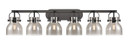 Bathroom Fixtures Five+Lights by Innovations ( 405 | 423-6W-BK-G412-6SM Downtown Urban ) 