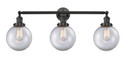 Bathroom Fixtures Three Lights by Innovations ( 405 | 205-BK-G202-8 Franklin Restoration ) 