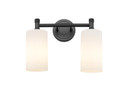 Bathroom Fixtures Two Lights by Innovations ( 405 | 434-2W-BK-G434-7WH Downtown Urban ) 