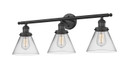 Bathroom Fixtures Three Lights by Innovations ( 405 | 205-BK-G42-LED Franklin Restoration ) 