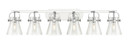 Bathroom Fixtures Five+Lights by Innovations ( 405 | 423-6W-PC-G411-6SDY Downtown Urban ) 