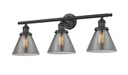 Bathroom Fixtures Three Lights by Innovations ( 405 | 205-BK-G43-LED Franklin Restoration ) 