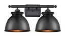 Bathroom Fixtures Two Lights by Innovations ( 405 | 516-2W-BK-M14-BK-LED Ballston ) 