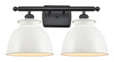 Bathroom Fixtures Two Lights by Innovations ( 405 | 516-2W-BK-M14-W Ballston ) 