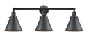 Bathroom Fixtures Three Lights by Innovations ( 405 | 205-BK-M13-BK Franklin Restoration ) 