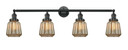 Bathroom Fixtures Four Lights by Innovations ( 405 | 215-BK-G146-LED Franklin Restoration ) 