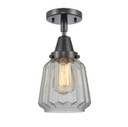 Semi-Flush Mts. Glass Down by Innovations ( 405 | 447-1C-BK-G142 Caden ) 