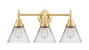 Bathroom Fixtures Three Lights by Innovations ( 405 | 447-3W-SG-G42-LED Caden ) 