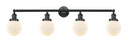 Bathroom Fixtures Four Lights by Innovations ( 405 | 215-BK-G201-6-LED Franklin Restoration ) 