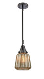 Mini Pendants Glass Down by Innovations ( 405 | 447-1S-BK-G146-LED Caden ) 