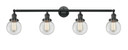 Bathroom Fixtures Four Lights by Innovations ( 405 | 215-BK-G202-6 Franklin Restoration ) 
