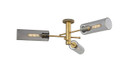Semi-Flush Mts. Multi-port/Cluster by Innovations ( 405 | 434-3F-BB-G434-12SM Downtown Urban ) 