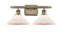 Bathroom Fixtures Two Lights by Innovations ( 405 | 516-2W-AB-G131-LED Ballston ) 