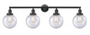 Bathroom Fixtures Four Lights by Innovations ( 405 | 215-BK-G204-8-LED Franklin Restoration ) 