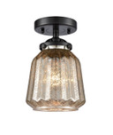 Semi-Flush Mts. Glass Down by Innovations ( 405 | 284-1C-OB-G146-LED Nouveau ) 