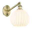 Sconces Single Glass by Innovations ( 405 | 317-1W-AB-G1217-8WV Ballston ) 