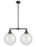 Mid. Chandeliers Glass Down by Innovations ( 405 | 209-BK-G204-12 Franklin Restoration ) 
