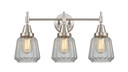 Bathroom Fixtures Three Lights by Innovations ( 405 | 447-3W-SN-G142-LED Caden ) 