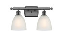 Bathroom Fixtures Two Lights by Innovations ( 405 | 516-2W-OB-G381 Ballston ) 