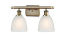 Bathroom Fixtures Two Lights by Innovations ( 405 | 516-2W-AB-G381 Ballston ) 