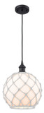 Pendants Glass Down by Innovations ( 405 | 516-1P-BK-G121-10RW Ballston ) 