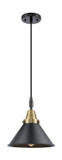 Mini Pendants Metal Shade by Innovations ( 405 | 447-1P-BAB-M10-BK Caden ) 