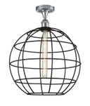 Semi-Flush Mts. Cage by Innovations ( 405 | 516-1C-PC-CE-16-BK Ballston ) 