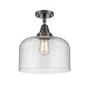 Semi-Flush Mts. Glass Down by Innovations ( 405 | 447-1C-BK-G74-L-LED Caden ) 