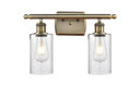 Bathroom Fixtures Two Lights by Innovations ( 405 | 516-2W-AB-G804 Ballston ) 