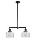 Mid. Chandeliers Glass Down by Innovations ( 405 | 209-BK-G72-LED Franklin Restoration ) 