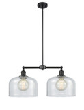 Mid. Chandeliers Glass Down by Innovations ( 405 | 209-BK-G72-L-LED Franklin Restoration ) 