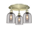 Semi-Flush Mts. Multi-port/Cluster by Innovations ( 405 | 516-3C-AB-G558-6SM Ballston ) 