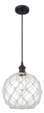Pendants Glass Down by Innovations ( 405 | 516-1P-BK-G122-10RW Ballston ) 