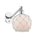 Sconces Single Glass by Innovations ( 405 | 317-1W-PC-G121-8RW Ballston ) 
