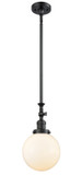 Mini Pendants Glass Down by Innovations ( 405 | 206-BK-G201-8-LED Franklin Restoration ) 