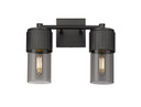 Bathroom Fixtures Two Lights by Innovations ( 405 | 428-2W-BK-G428-7SM Downtown Urban ) 
